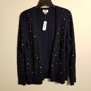 Navy Blue Star Cardigan